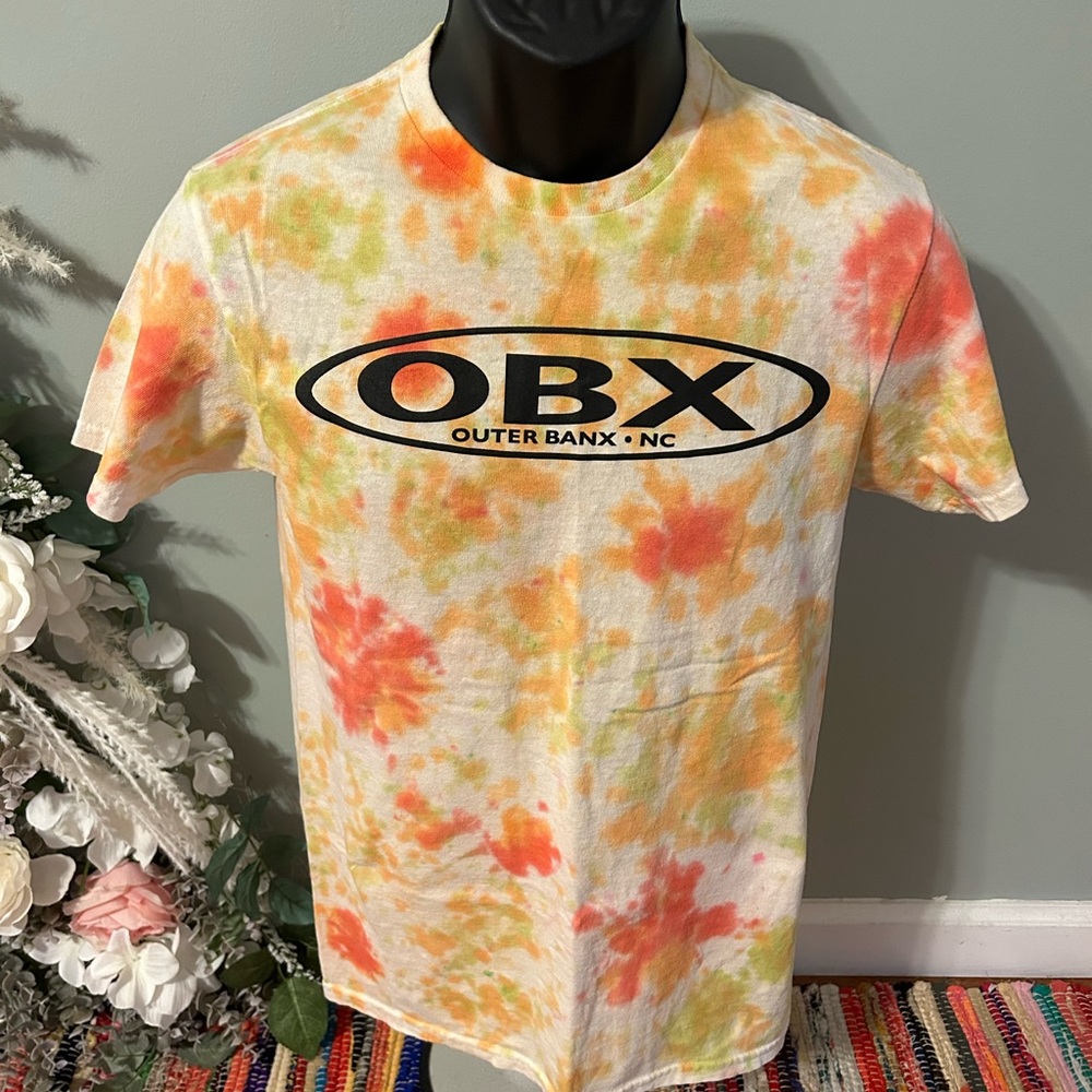 NEW OBX Outer Banx Tie Dye Tee Shirt Small North Carolina NC